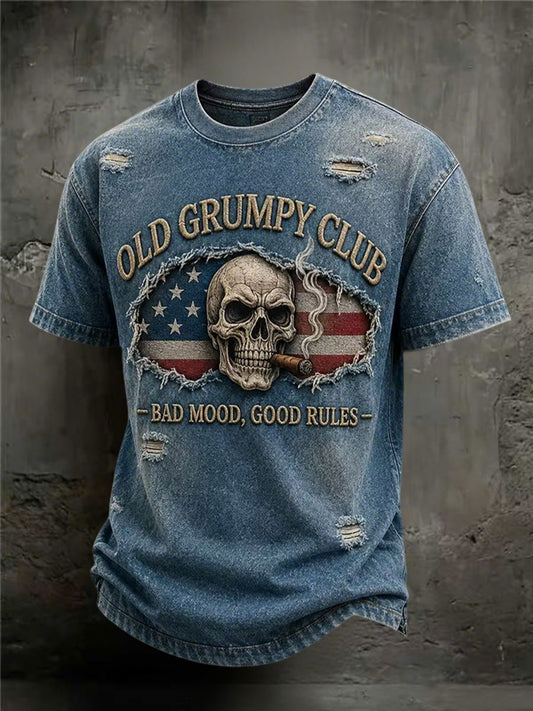 Men's Old Fuckers Club Printed Casual T-Shirt