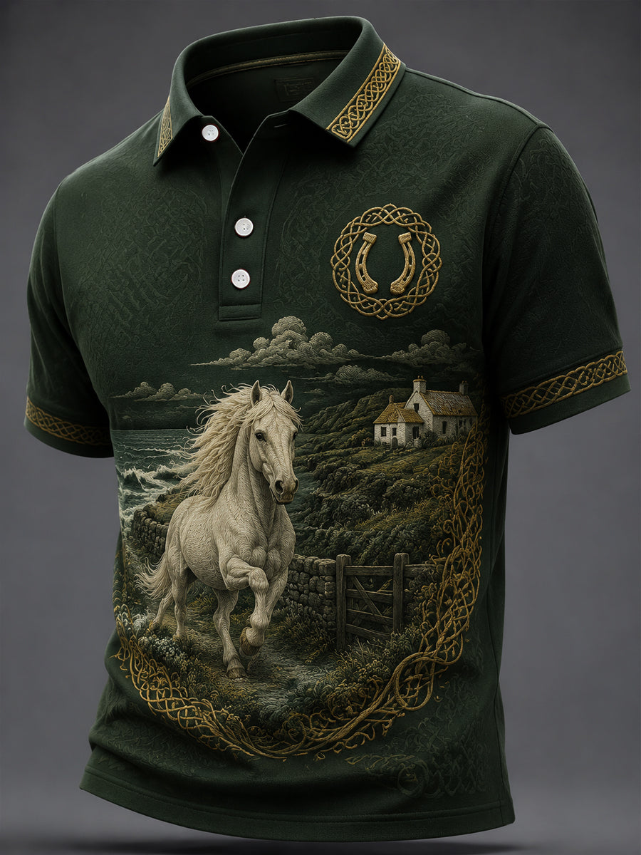 Men's Ireland Culture Print Casual Top