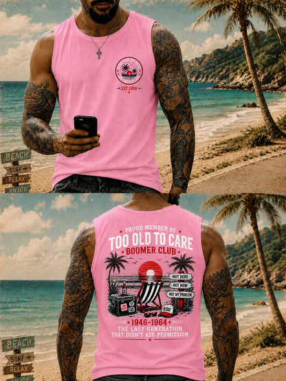 Men's 'too old to fight too slow to run' Vests