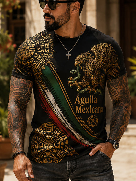 Men's Mexican Independence Day Patriotic Art Print T-Shirt