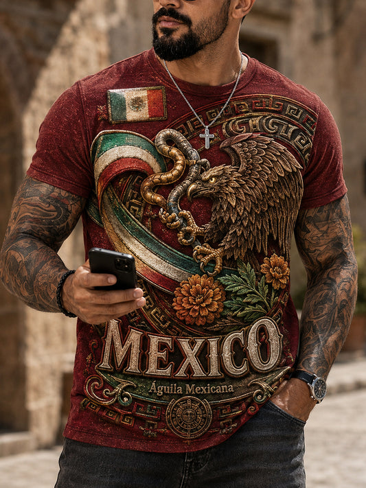 Men's Mexican Independence Day Patriotic Art Print T-Shirt