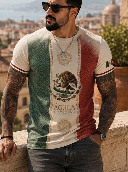 Men's Mexican Independence Day Patriotic Art Print T-Shirt