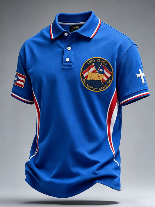 Men's Puerto Rico Grito de Lares Day Printed Casual Tops