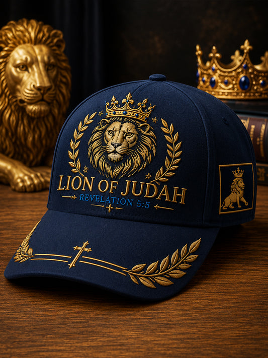 Unisex Christian Lion of Judah Art  Print Hat