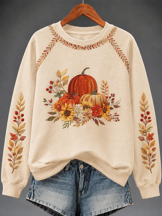Women's Autumn Art Print Sweatshirt