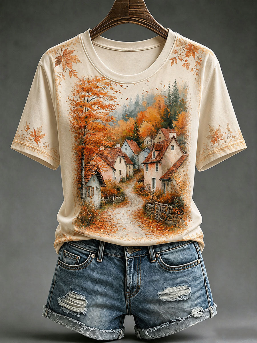 Women's Autumn Short-sleeved T-shirt
