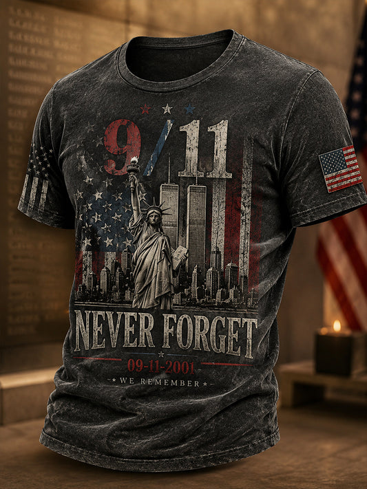 Men's American Patriot Day 9/11 Short Sleeves T-Shirt
