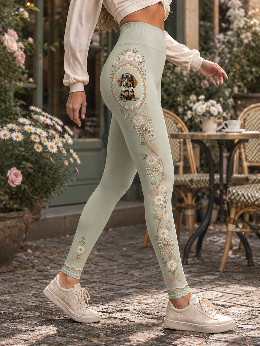 Women's Animal And Dog-Themed Art Print Leggings
