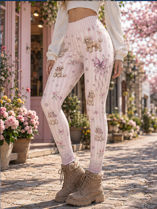 Women's Animal And Dog-Themed Art Print Leggings