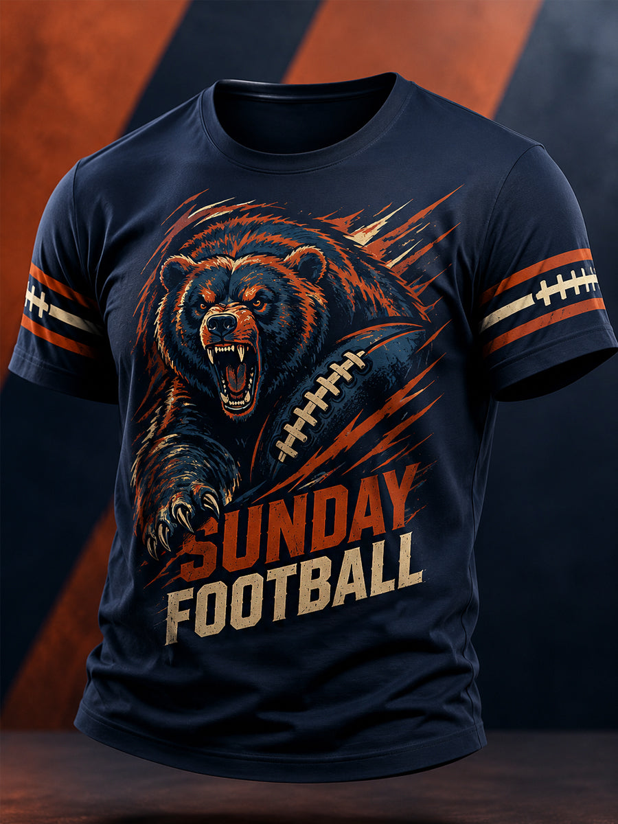Men's Football Gameday Gift For Football Fans Casual Tee