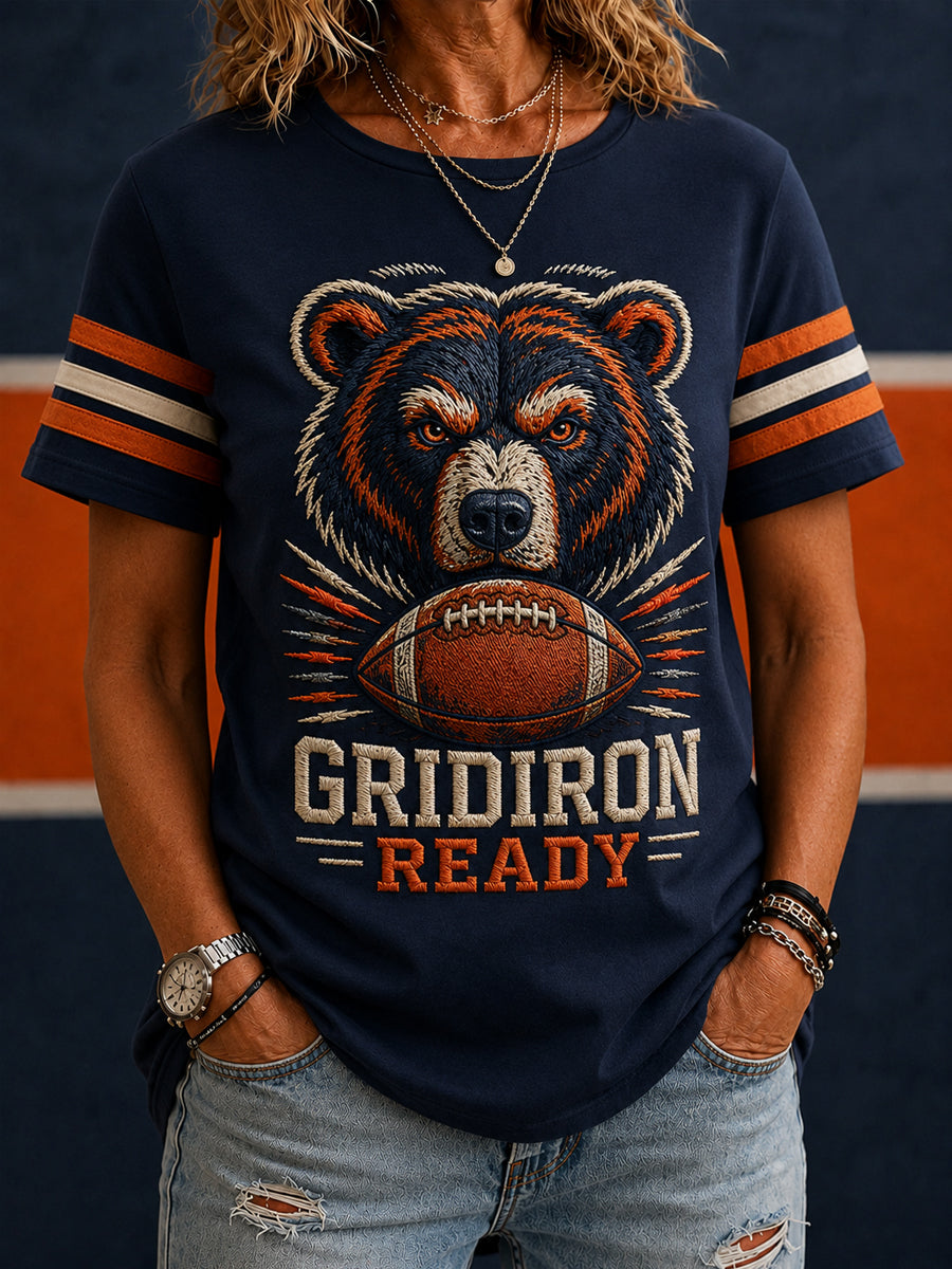 Women's Football Gameday Gift For Football Fans Casual Tee
