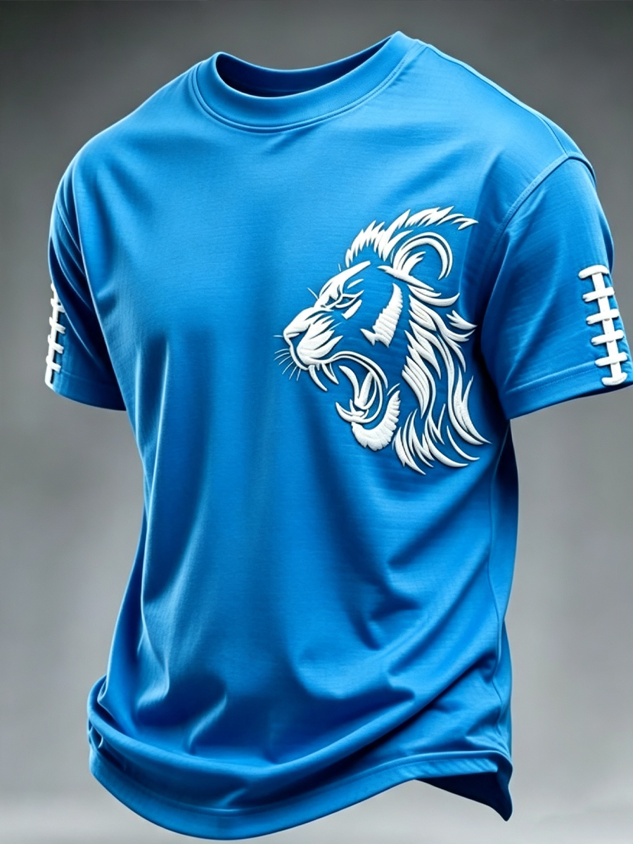 Men's Rugby Fan Lions Printed short sleeves t-shirt