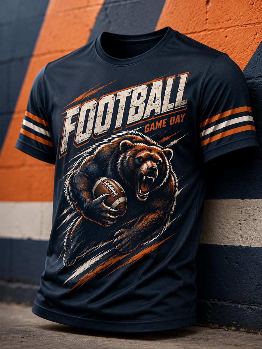 Men's Football Gameday Gift For Football Fans Casual Tee