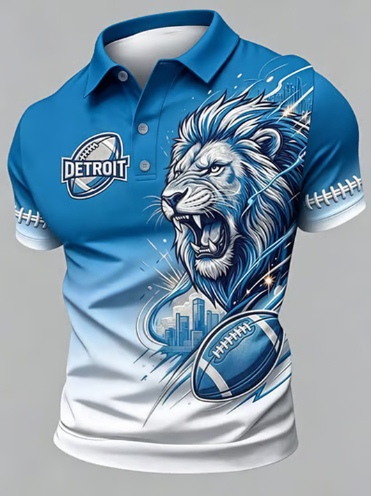 Men's Rugby Fan Lions Printed polo shirt