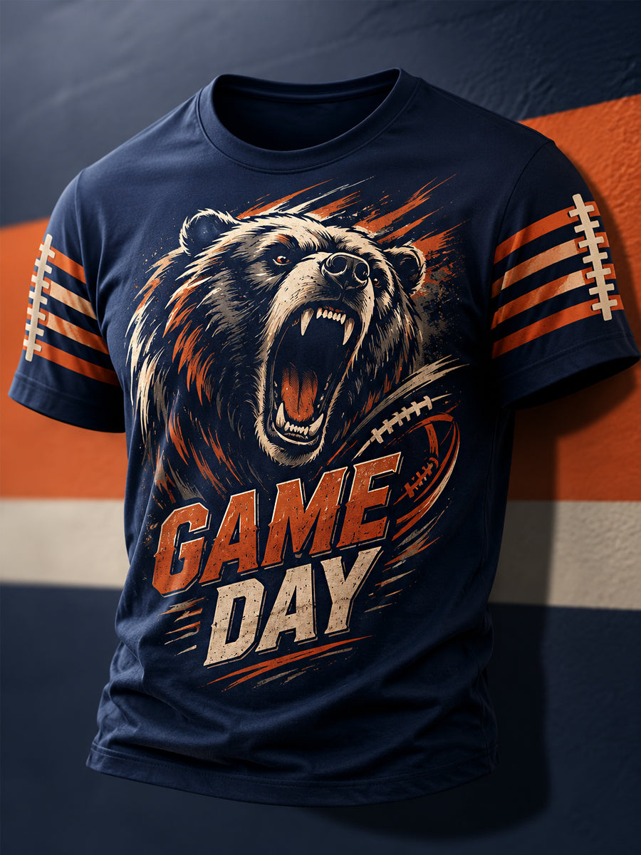 Men's Football Gameday Gift For Football Fans Casual Tee