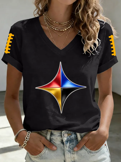Women's Pittsburgh Football Short-sleeved T-shirt
