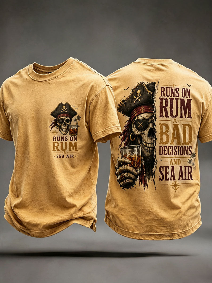 Men's 'Runs On Rum, Bad Decisions, And Sea Air' T-Shirts