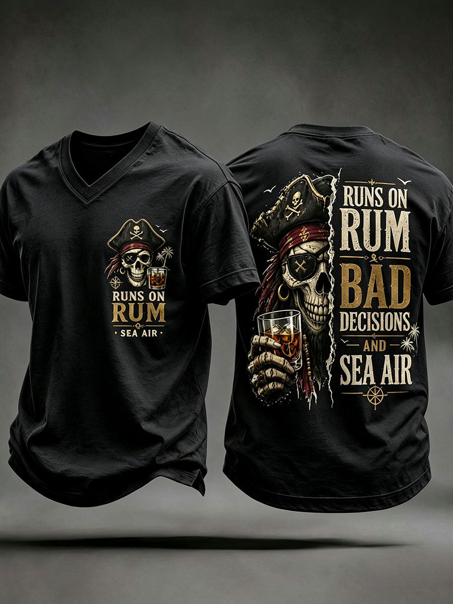 Men's "Runs On Rum, Bad Decisions, and Sea Air" T-Shirts