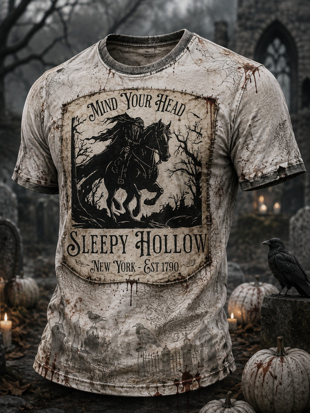 Men's Mind Your Head Sleepy Hollow Printed T-shirt