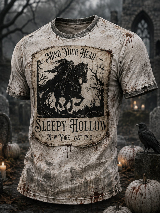 Men's Mind Your Head Sleepy Hollow Printed T-shirt