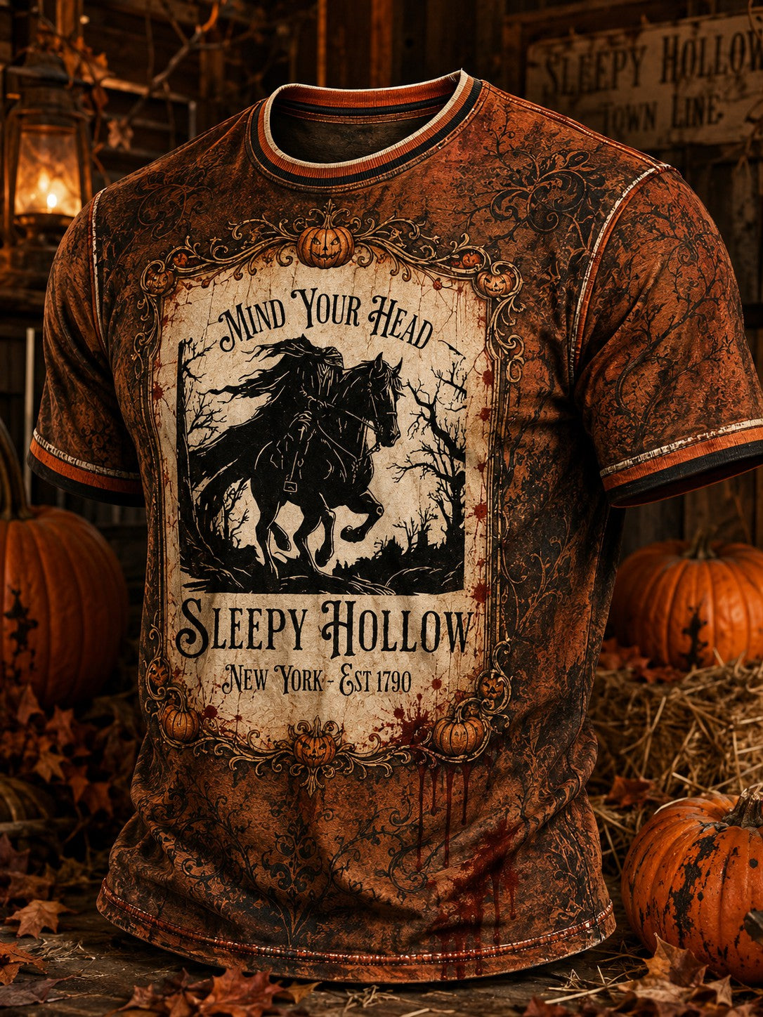 Men's Mind Your Head Sleepy Hollow Printed T-shirt