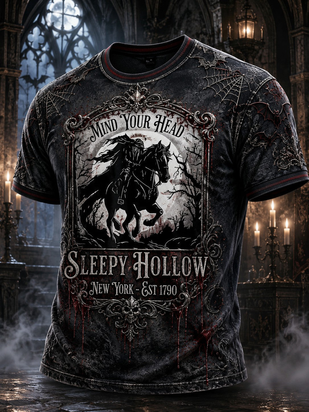 Men's Mind Your Head Sleepy Hollow Printed T-shirt