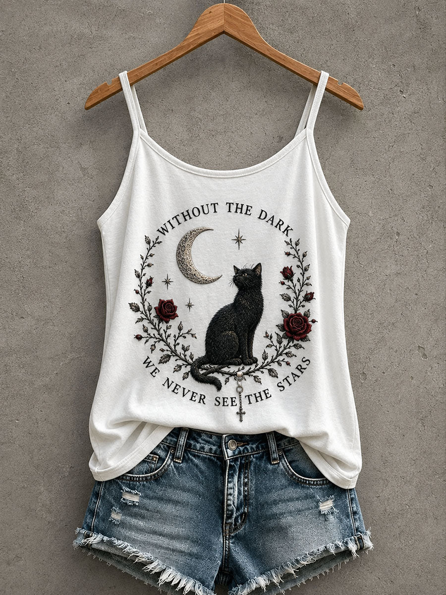 Women's Gothic Black Cat Tank Top