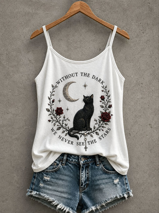 Women's Gothic Black Cat Tank Top
