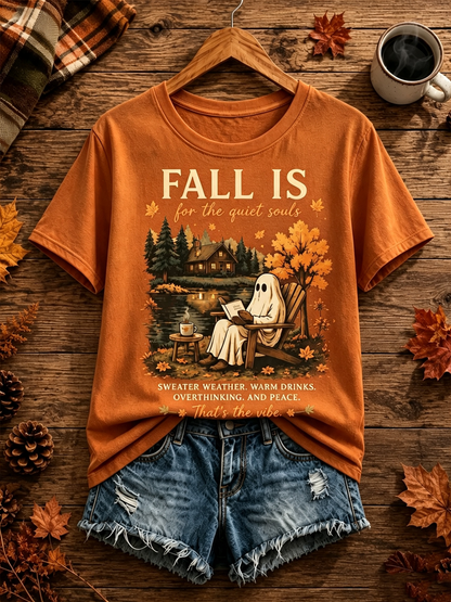 Women's Fall Printed short-sleeved T-shirt