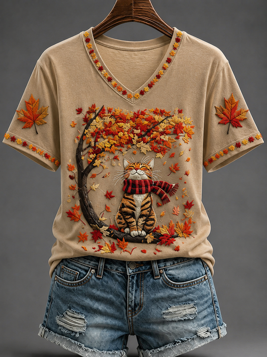 Women's Fall Short-sleeved T-shirt