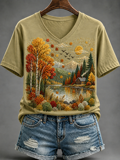 Women's Fall Short-sleeved T-shirt