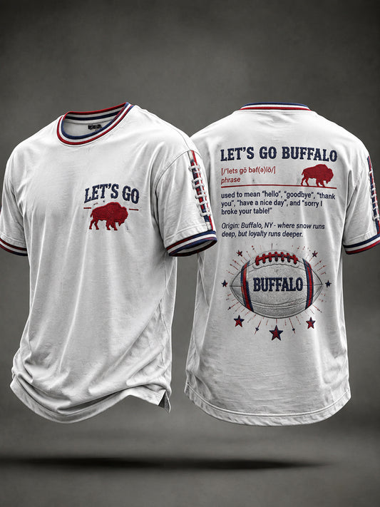 Buffalo Football Vintage Graphic T-Shirt for Men