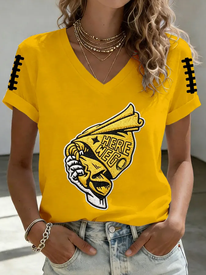 Women's Football Short-sleeved T-shirt