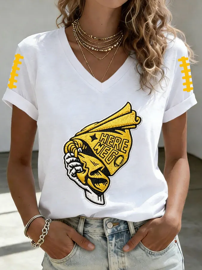 Women's Football Short-sleeved T-shirt