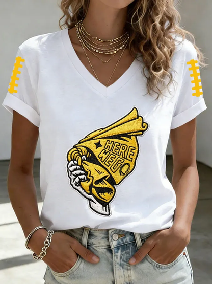 Women's Football Short-sleeved T-shirt