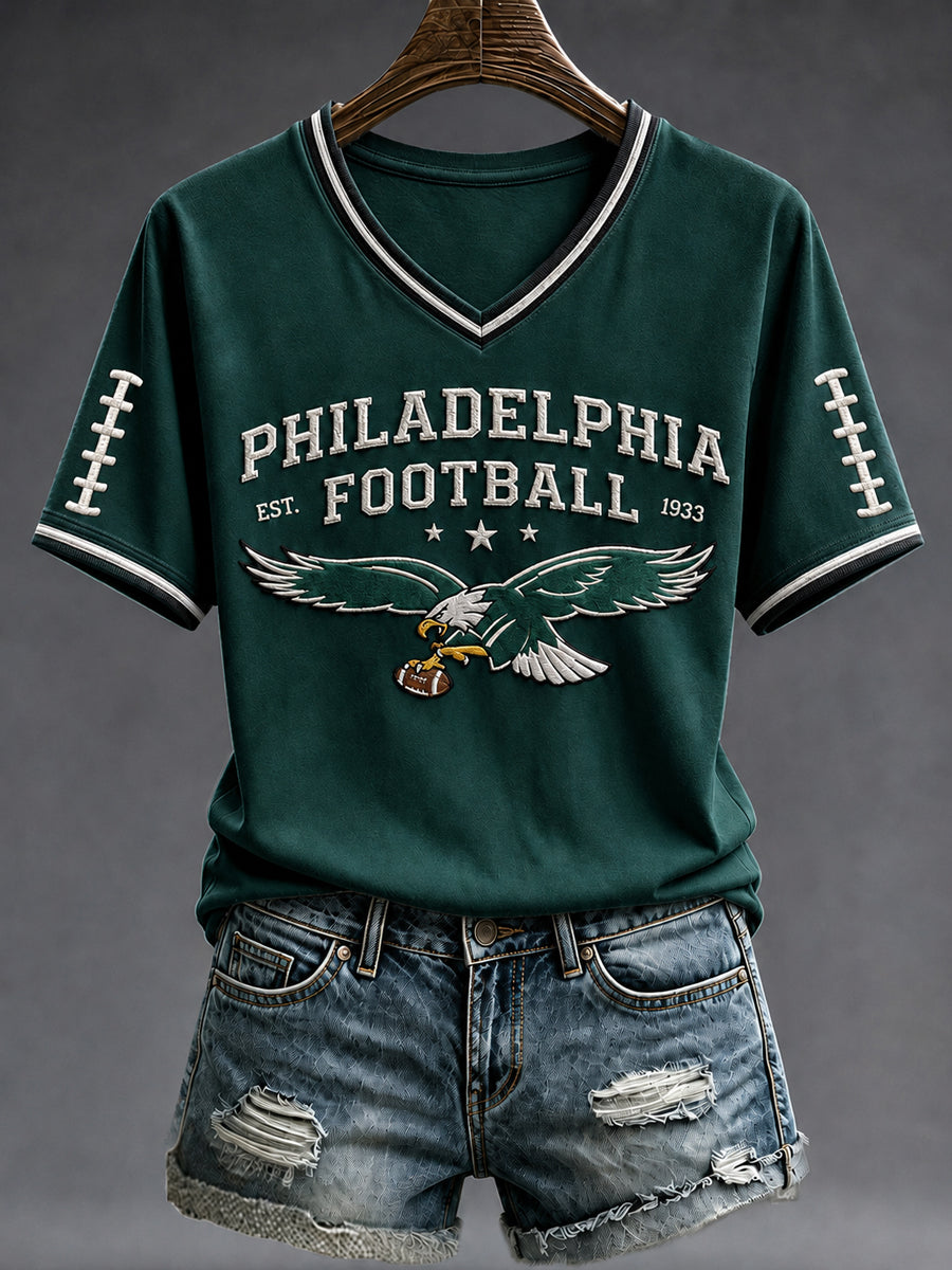 Women's Football Gameday Gift For Football Fans Short Sleeve T-shirt