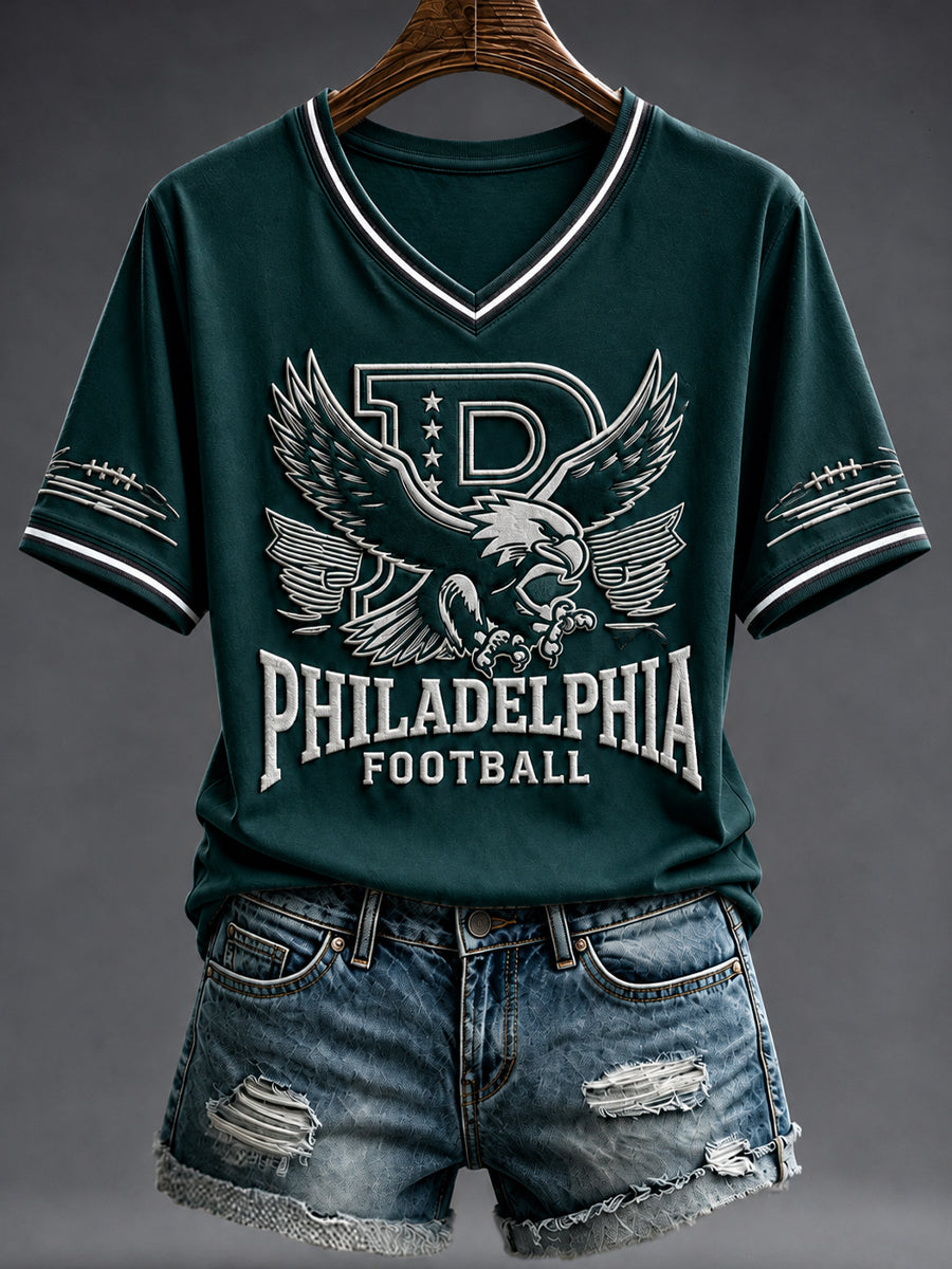 Women's Football Gameday Gift For Football Fans Short Sleeve T-shirt