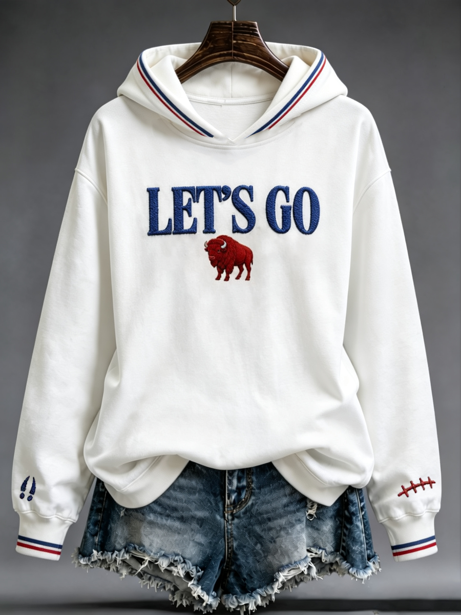 Women's Football Lover Bulls BUF Art Printed Regular Sweatshirt