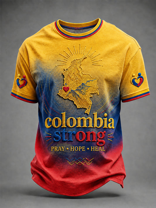 Men's Colombia Strong Pray For Colombia Tee