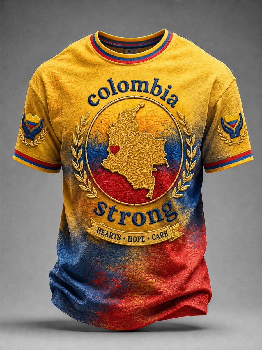 Men's Colombia Strong Pray For Colombia Tee