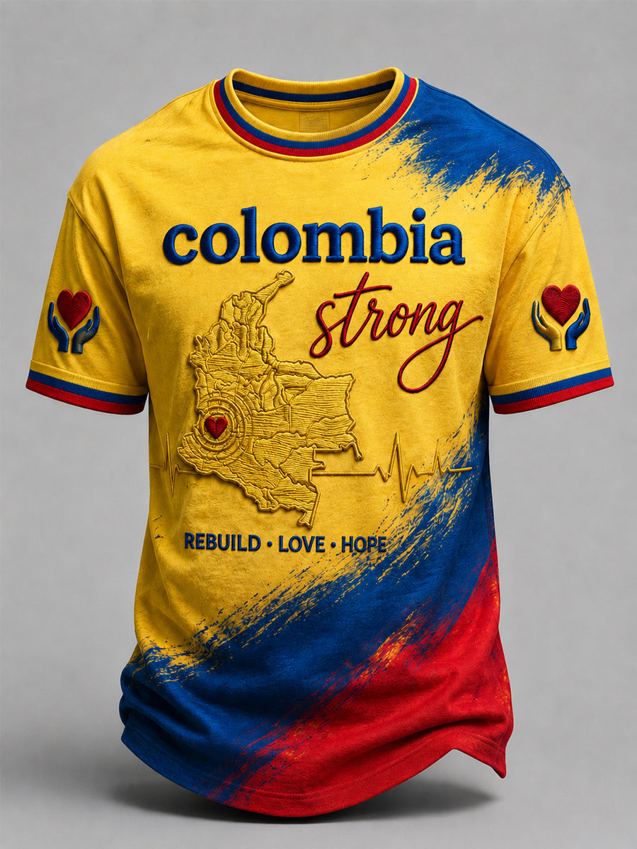 Men's Colombia Strong Pray For Colombia Tee