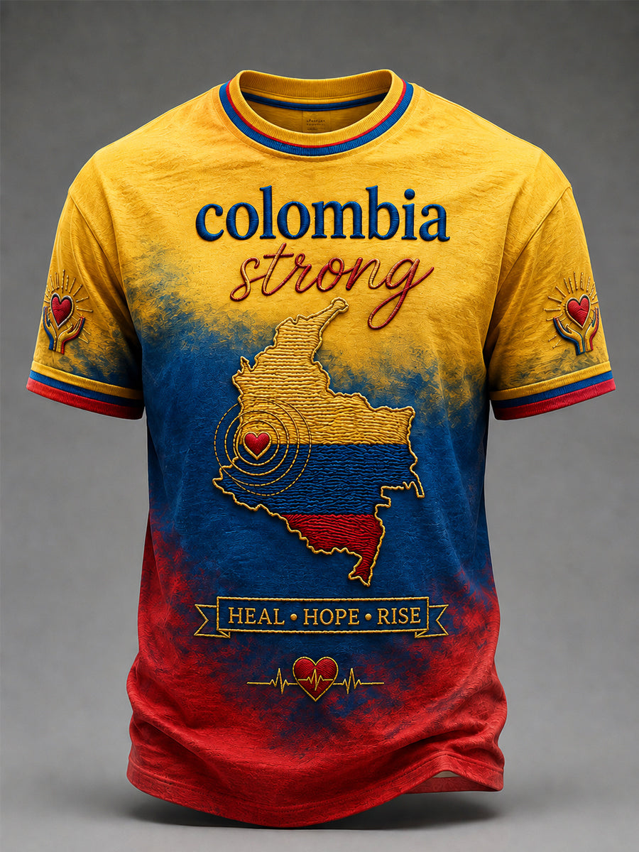 Men's Colombia Strong Pray For Colombia Tee