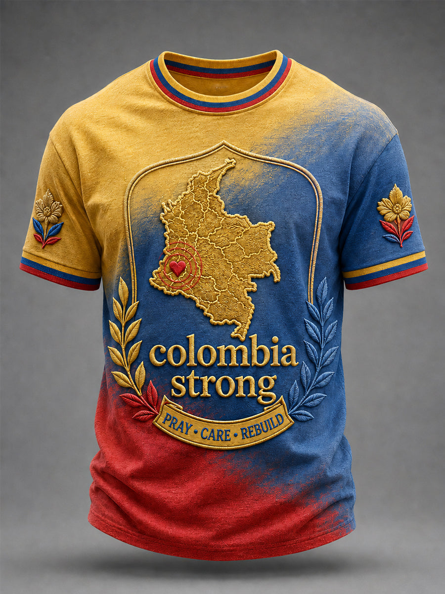 Men's Colombia Strong Pray For Colombia Tee