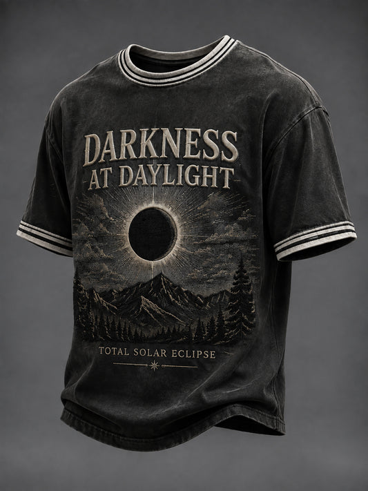 European Solar Eclipse Men's Vintage Graphic T-Shirt