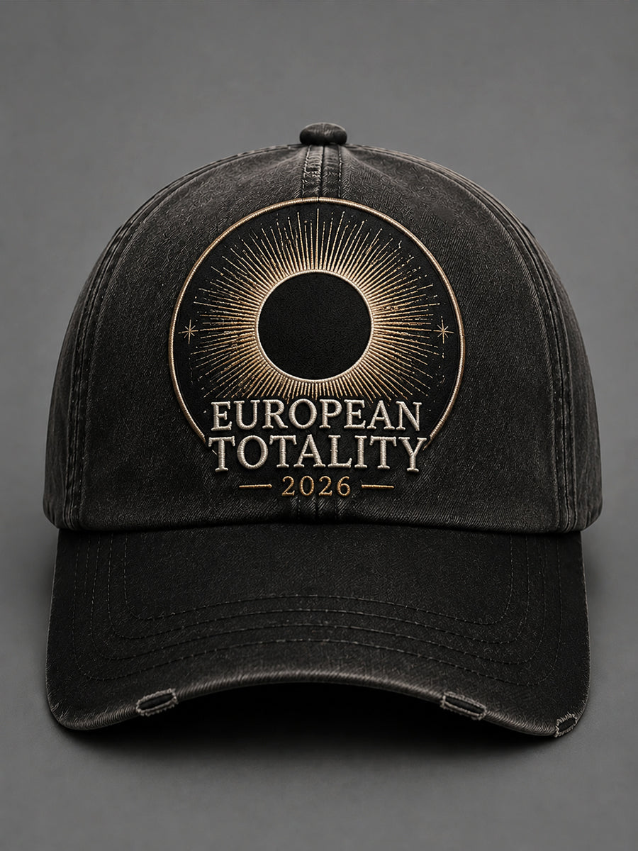 Unisex European Solar Eclipse Retro Baseball Cap