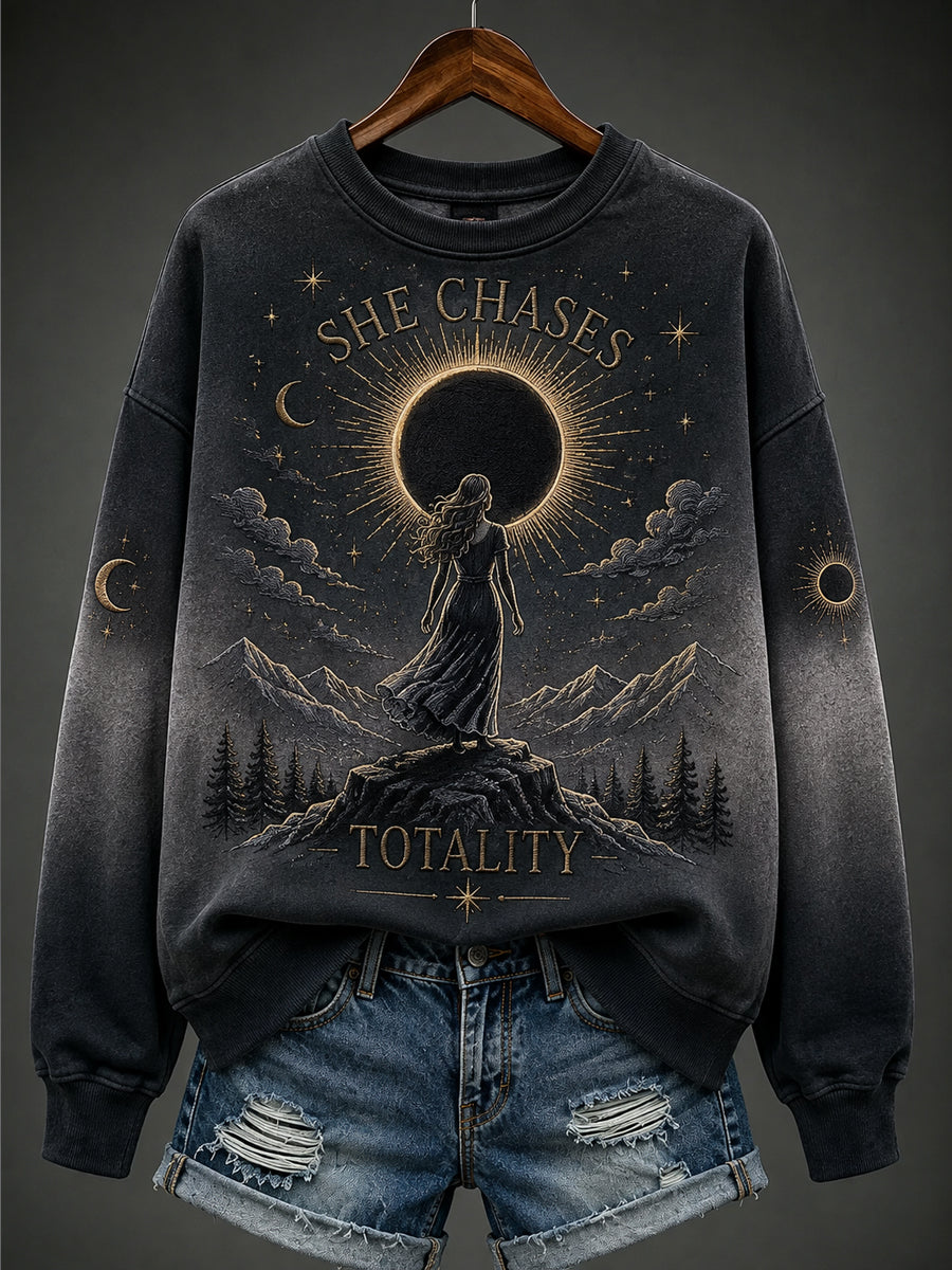 She Chases Totality Women's Sweatshirt