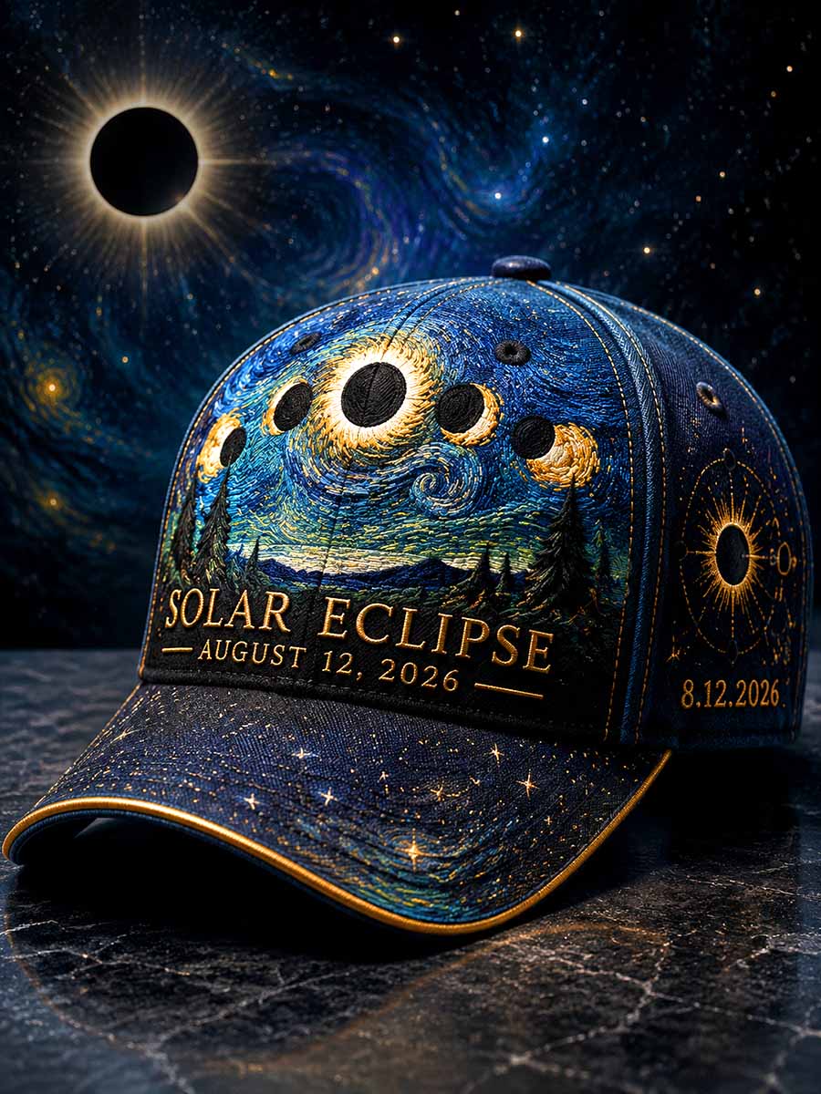 Unisex Spanish Total Solar Eclipse Pattern Print Hat