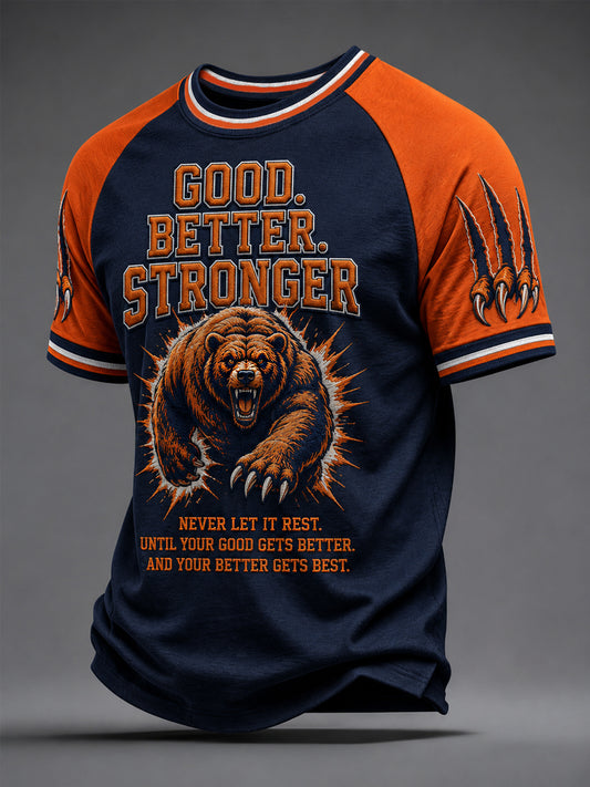 Men's Good Better Stronger Football Gameday Gift For Football Fans Casual Tee