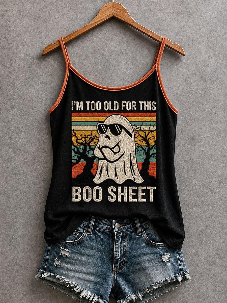 Women's I'm Too Old For This Boo Sheet Printed Casual Vest