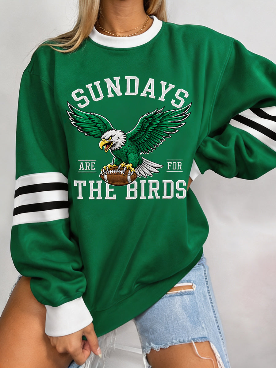 Women's Sundays Are For The Birds Football Gameday Gift For Football Fans Casual Sweatshirt